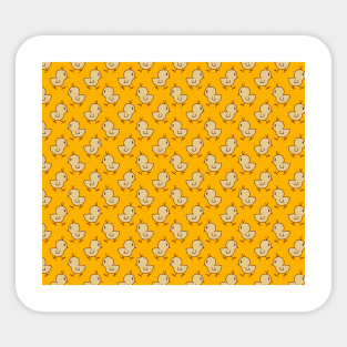 Baby Chick Yellow Pattern Sticker